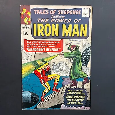 Buy Tales Of Suspense 54 2nd Mandarin Silver Age Marvel 1964 Stan Lee Iron Man Comic • 78.80£