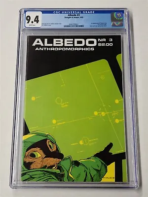 Buy Albedo Anthropomorphics #3 - CGC 9.4 - 2nd App. Usagi Yojimbo (Back Cover) • 232.44£