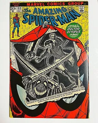 Buy AMAZING SPIDER-MAN #113 7.0 Higher Grade 1st Hammerhead Bronze Marvel Key 1972 • 39.57£