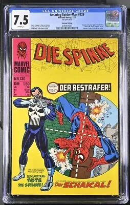Buy Amazing Spider-man #129 Cgc 7.5 1st Punisher Jackal German Edition Wht Pgs • 395.30£