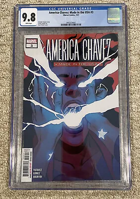 Buy America Chavez Made In The USA  #3 CGC 9.8 1st Catalina  ( Marvel 2021) • 47.40£