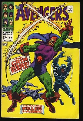Buy Avengers #52 FN- 5.5 1st Appearance Grim Reaper! Black Panther! Marvel 1968 • 44.77£