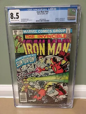 Buy Iron Man #143 Cgc 8.5  Marvel Comics  1981  1st App Of Sunturion  *free Shipping • 43.97£