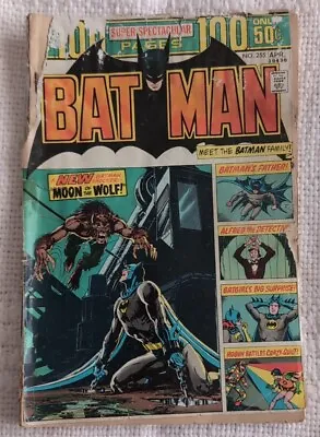 Buy Batman 255 1974 Poor Condition 1st Anthony Lupus Werewolf Neal Adams DC Comics • 9.63£