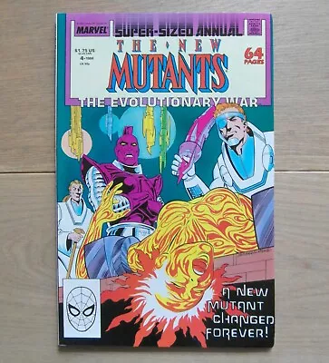Buy THE NEW MUTANTS SUPER-SIZED ANNUAL #4 Evolutionary War - Marvel 1988 - VF+ • 3.19£