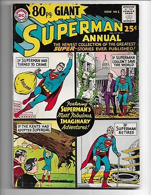 Buy 80 Page Giant 1 - Vg+ 4.5 - Supergirl - Lex Luthor - Lois Lane - Superman (1964) • 50.75£
