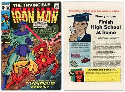 Buy Iron Man #28 (VG+ 4.5) 1st Appearance Howard Stark Controller 1970 Marvel • 32.16£