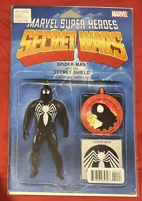 Buy Secret Wars #1 Spider-Man Action Figure Variant Marvel 2015 Sent In CB Mailer • 3.99£