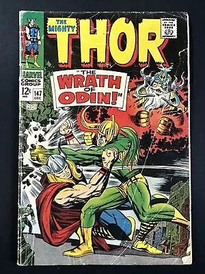 Buy The Mighty Thor #147 Vintage Marvel Comics Silver Age 1st Print 1967 Good *A2 • 11.98£