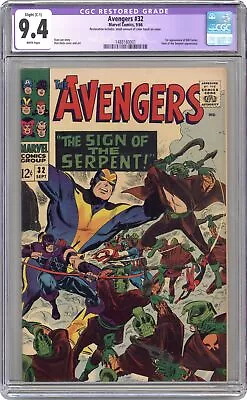 Buy Avengers #32 CGC 9.4 RESTORED 1966 1488160001 • 147.91£