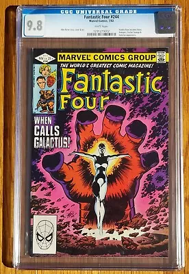 Buy Fantastic Four #244 1st Frankie Raye Nova Galactus Marvel 1982 CGC 9.8 White • 361.58£