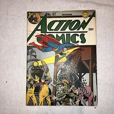 Buy Action Comics #67…Very Nice Copy 1944….Very Rare! 80 Years Old!!! • 1,597.43£