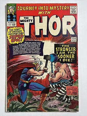 Buy Journey Into Mystery With Thor #114 F 1965 Marvel Comics Kirby Absorbing Man • 158.32£