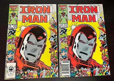 Buy IRON MAN #212 -- Marvel 25th Border 1986 -- Direct + Newsstand VARIANT (B) • 7.60£