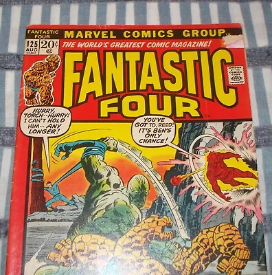 Buy The FANTASTIC FOUR #125 The Monster's Secret From Aug. 1972 In VG Condition • 14.29£