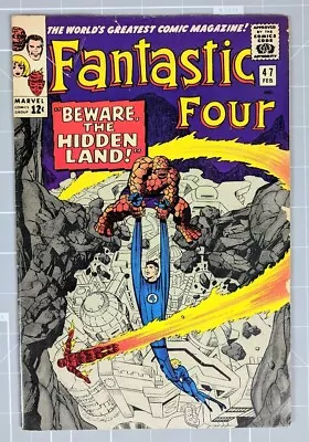 Buy Fantastic Four #47 -1966 - Marvel - Inhumans, Dragon Man - 3rd Black Bolt!  VG/F • 39.75£
