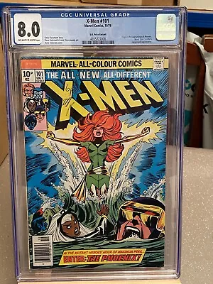 Buy X-MEN #101, 1st App PHOENIX, PENCE VARIANT, Marvel Comics (1976), CGC 8.0 • 295£