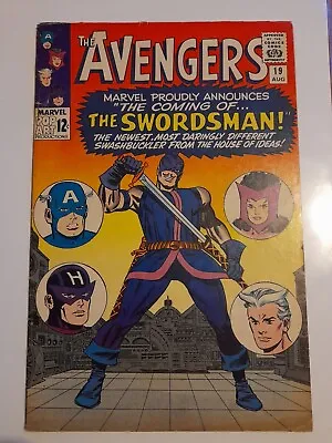 Buy Avengers #19 Aug 1965 FINE 6.0 1st Appearance Of Swordsman, Origin Of Hawkeye • 120£