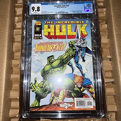 Buy Incredible Hulk #449 CGC 9.8 1997  1st App. Thunderbolts Red Hulk Movie • 288.74£