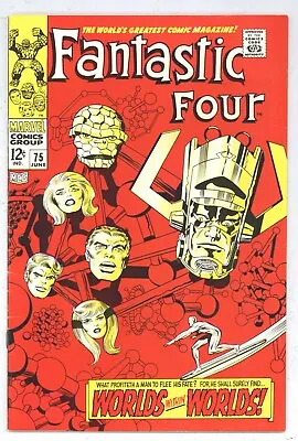 Buy Fantastic Four 75 VG+ Kirby! GALACTUS! Silver Surfer! 1968 Marvel Comics R093 • 45.06£