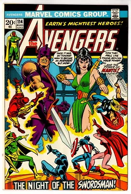 Buy The Avengers #114, Mantis And The Swordsman Join, Aug 1973  HIGHER GRADE • 62.61£