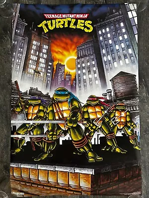 Buy Teenage Mutant Ninja Turtles Vintage Poster Eastman Art 1989 Mirage Comics TMNT • 37£