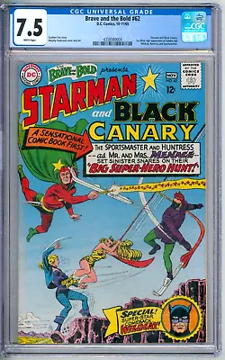 Buy Brave And The Bold 62 CGC Graded 7.5 VF- White Pages DC Comics 1965 • 137.92£