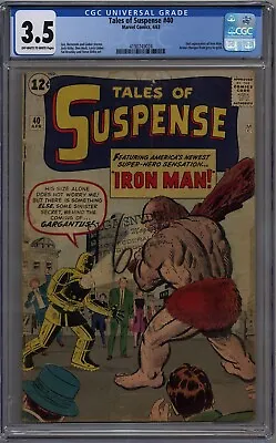 Buy Tales Of Suspense #40 Cgc 3.5 Off-white Pages Marvel Comics 1963 • 560.43£