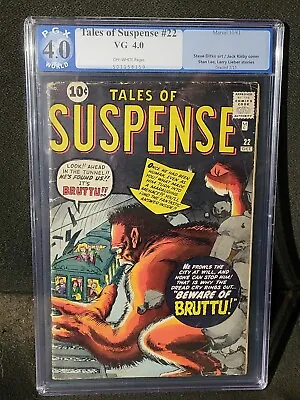 Buy 1961 TALES OF SUSPENSE #22 Beware Of Bruttu  KIRBY COVER! DITKO ART!  PGX 4.0 • 98.79£