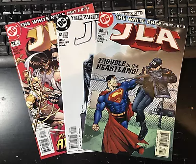 Buy JLA  #80,#81,#82, THE WHITE RAGE Pt 1-3 - JUSTICE LEAGUE OF AMERICA - NM K147 • 9.99£
