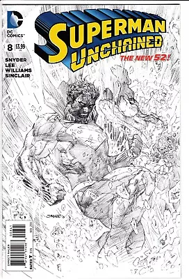 Buy SUPERMAN UNCHAINED #8, JIM LEE 1:300 PENCILS VARIANT, DC Comics (2013) • 24.95£