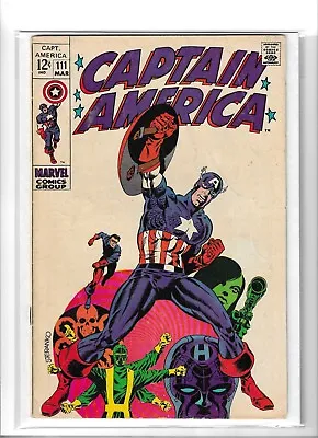 Buy Captain America # 111 Fine [1968] Classic Steranko Cover • 75£