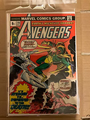 Buy THE AVENGERS #116 Marvel 1973  UK Price • 20£