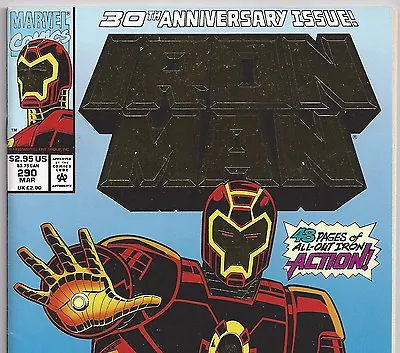 Buy The Invincible IRON MAN #290 Gold Foil Cover From Mar. 1993 In F/VF Con. DM • 6.30£