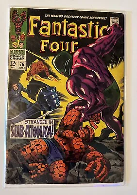 Buy Fantastic Four #76, VG, Marvel Comic 1968 Stranded In Sub Atomica Silver Age • 32.02£
