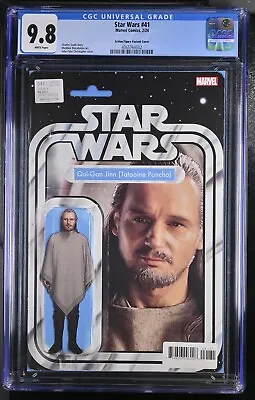 Buy Star Wars #41 CGC 9.8 Qui-Gon Jinn Action Figure Variant Cover Marvel 2023 WP • 35.97£
