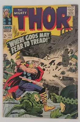 Buy Thor #132 Where Gods May Fear To Tread Marvel Comics August 1966 • 19.77£