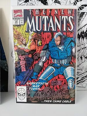 Buy NEW MUTANTS #91; Rob Liefeld; Cable; Sabretooth; VF/NM Condition; Marvel Comics • 5.58£