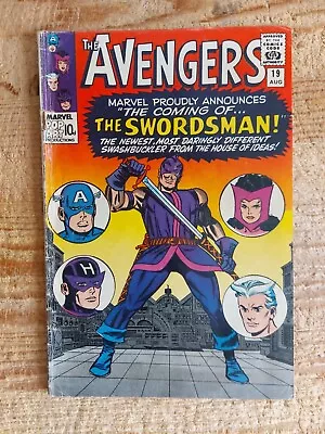 Buy Avengers #19 Aug 1965 G+ 1st Appearance Of Swordsman • 54.99£