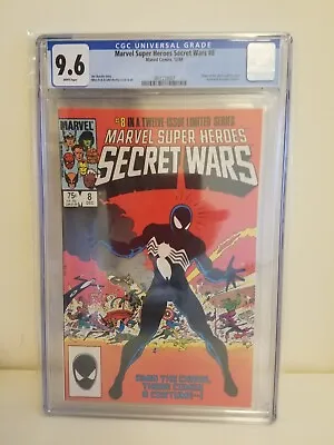 Buy Marvel Super Heroes Secret Wars #8 Cgc 9.6 White Pages Symbiote Origin Venom  • 440£