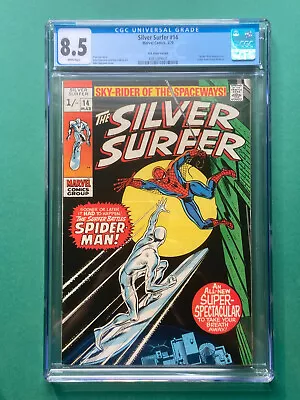 Buy Silver Surfer #14 UK Price Variant CGC 8.5 (3/70) Iconic Cover Art John Buscema • 379.99£