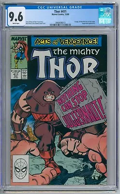 Buy Thor 411 CGC Graded 9.6 NM+ 1st New Warriors Marvel Comics 1989 • 90.66£