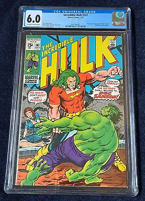 Buy Incredible Hulk #141 ✨ Graded 6.0 O-W TO WHITE Pages By CGC ✔ 1st Doctor Samson • 158.06£