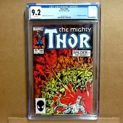 Buy THOR #344 CGC Graded 9.2 Marvel Comics 1984 1ST APP MALEKITH • 35.47£