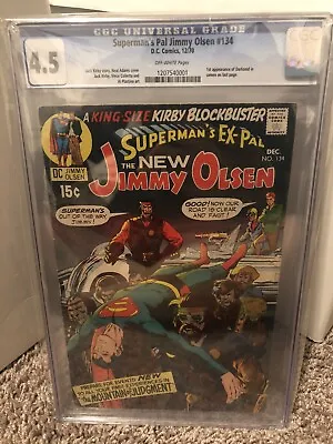 Buy Superman's Pal Jimmy Olsen #134 CGC 4.5 1970 1st Darkseid (cameo) • 135.48£