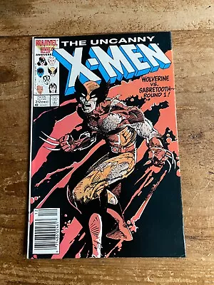 Buy Uncanny X-Men #212 Marvel Comic 1986 1st Wolverine Sabretooth Battle Newsstand E • 7.99£