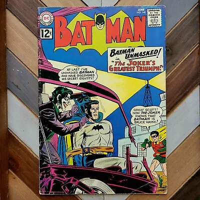 Buy BATMAN #148 VG+ (DC 1962) KEY Joker Cover / Silver Age SHELDON MOLDOFF Art • 97.29£