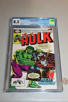Buy CGC 8.5 White Pages Incredible Hulk 271 1st App Rocket Raccoon GOTG Key Book HTF • 276.46£