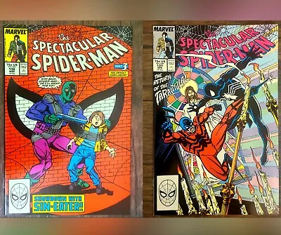Buy Spectacular Spider-Man #136 #137 2nd TOMBSTONE New TARANTULA Electro Black Suit • 28.38£