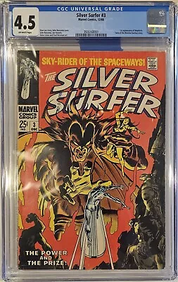 Buy Silver Surfer #3 Cgc 4.5 Owp 1st Mephisto Tales Of Watcher John Buscema • 288.57£
